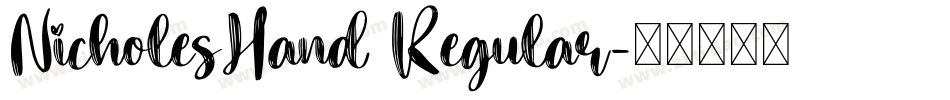 NicholesHand Regular字体转换